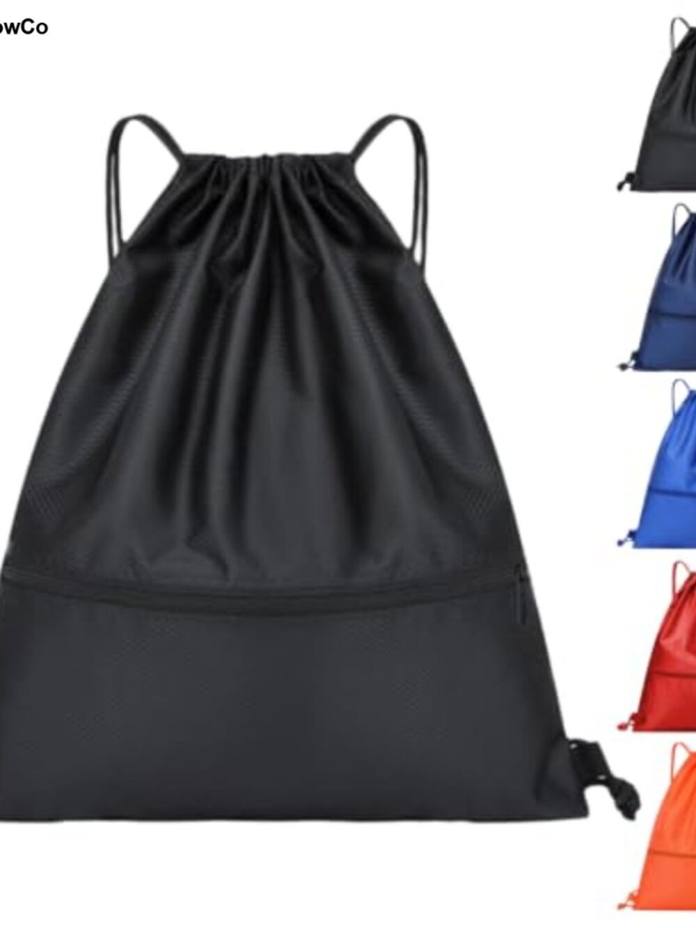 Water Resistant Drawstring Gym Sack Backpack Lightweight Sports Bag